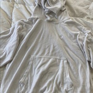 white terry cloth hoodie